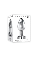 Gender X - Rockin Vibrating Metal Plug - Assorted Sizes - Silver XL Silver Sex Toy - Tophatter Daily Deals