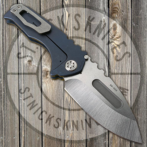 Medford Praetorian Genesis T - S35VN - Tumbled Drop Point Blade - Blue Anodized Handles - Standard Hardware and Clip - NP3 Breaker FOLDING KNIVES - Tophatter Daily Deals