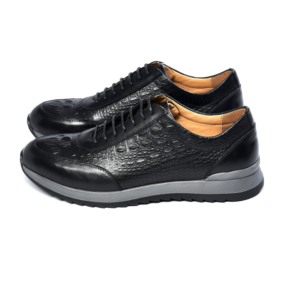 Genuine Cow Leather Mens Casual Sneaker Leather Shoes - Tophatter Daily Deals