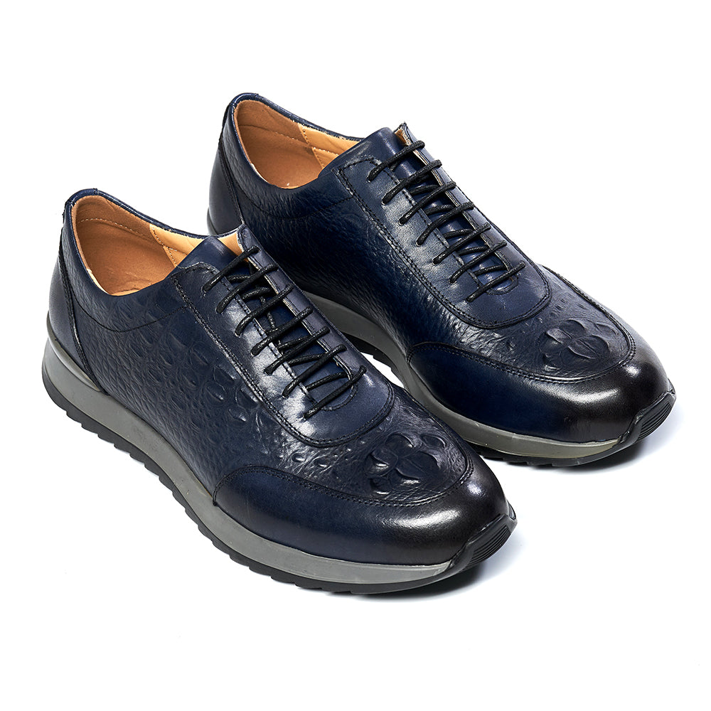 Genuine Cow Leather Mens Casual Sneaker Leather Shoes - Tophatter Daily Deals