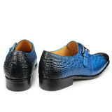 Genuine Leather Crocodile Pattern Men‘s Formal Leather Shoes Classic Shoes - Tophatter Daily Deals