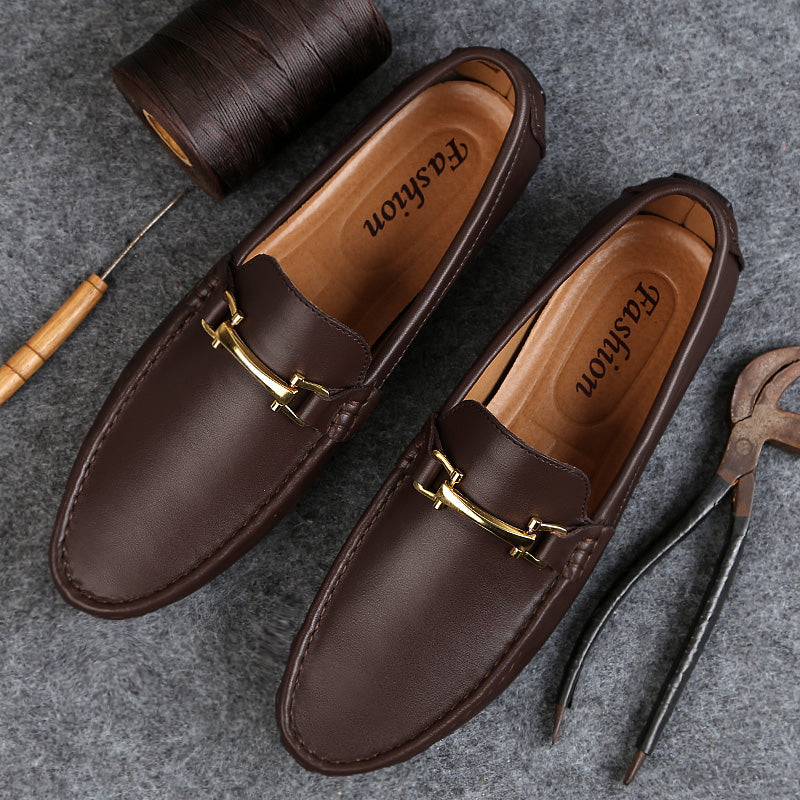 Genuine Leather High Quality Loafers Men Shoes - Tophatter Daily Deals