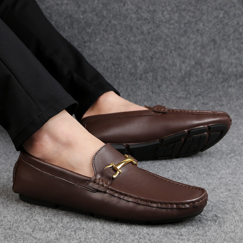 Genuine Leather High Quality Loafers Men Shoes - Tophatter Daily Deals
