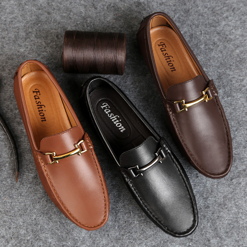 Genuine Leather High Quality Loafers Men Shoes - Tophatter Daily Deals