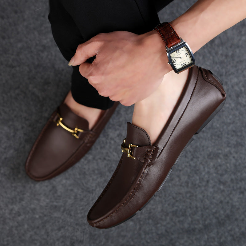 Genuine Leather High Quality Loafers Men Shoes - Tophatter Daily Deals