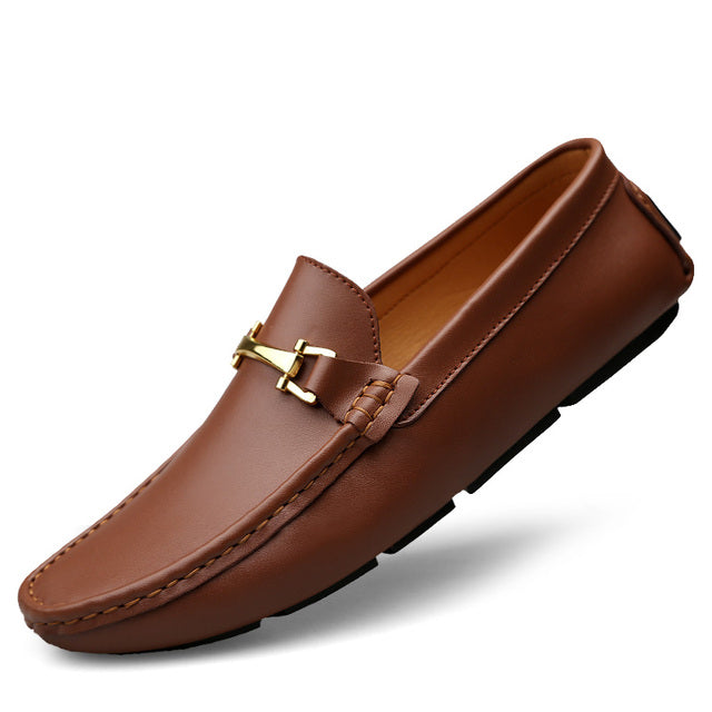 Genuine Leather High Quality Loafers Men Shoes - Tophatter Daily Deals