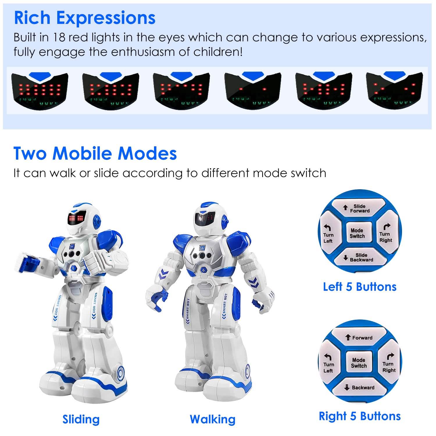 Gesture Sensing Intelligent Remote Control Robot Toys & Games - Tophatter Daily Deals