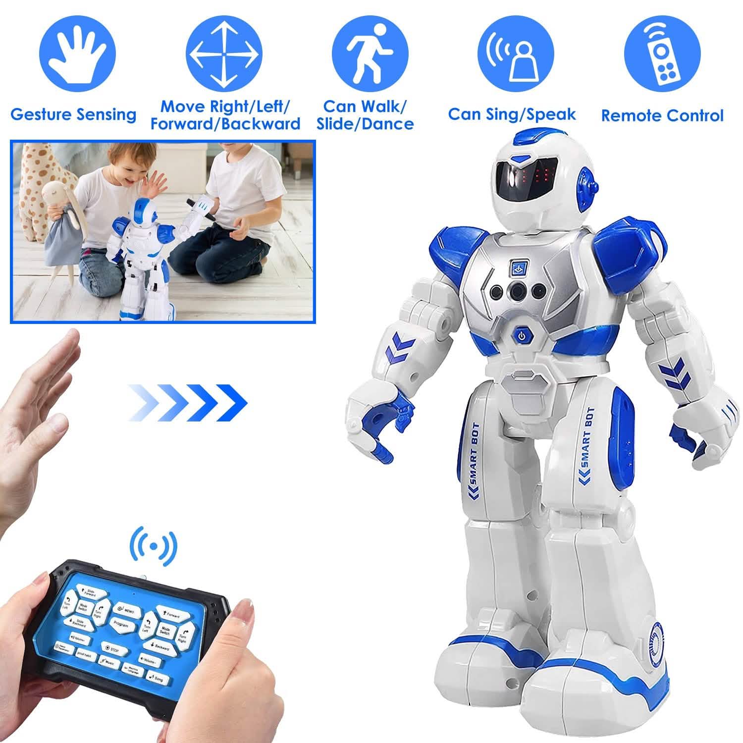 Gesture Sensing Intelligent Remote Control Robot Toys & Games - Tophatter Daily Deals
