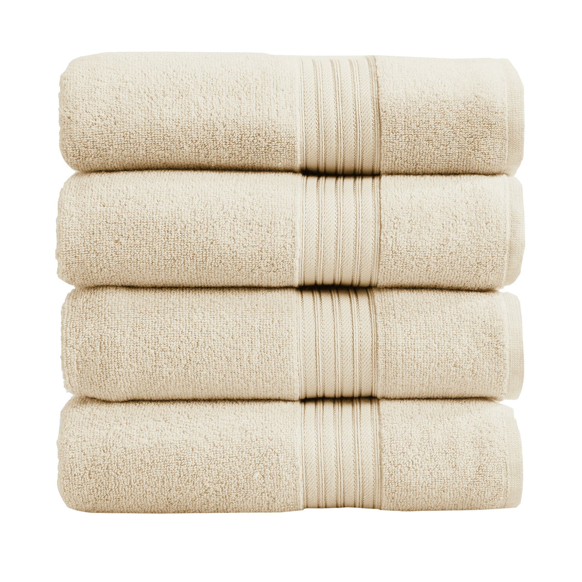 Cotton Terry Bath Towel Set - Cooper Collection Bath Towel (Pack of 4) Buttermilk Bath - Tophatter Daily Deals