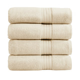 Cotton Terry Bath Towel Set - Cooper Collection Bath Towel (Pack of 4) Buttermilk Bath - Tophatter Daily Deals
