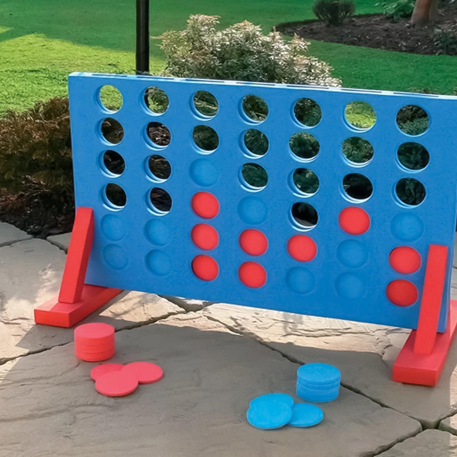 Giant Connect 4 Game - Giant Connect Four In A Row Family Party Garden Game Outdoor Eva Foam Toy Indoor Games - Tophatter Daily Deals