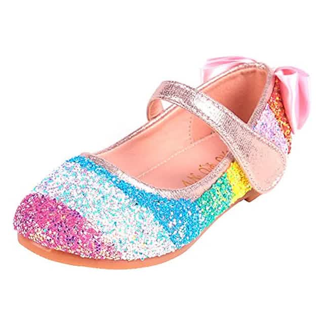 Girls' Glitters PU Sequined Jeweled Flat Shoes Pink Kids' & Baby Clothing - Tophatter Daily Deals