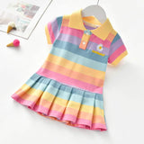Girls Turn-Down Collar Summer Dress 4 L Flower Kids' & Baby Clothing - Tophatter Daily Deals