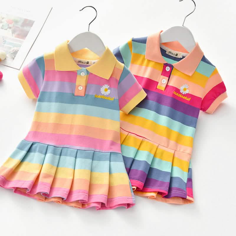 Girls Turn-Down Collar Summer Dress Kids' & Baby Clothing - Tophatter Daily Deals