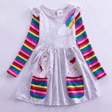 Girls' Unicorn Rainbow Flower Dress Gray Kids' & Baby Clothing - Tophatter Daily Deals
