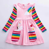 Girls' Unicorn Rainbow Flower Dress Pink Kids' & Baby Clothing - Tophatter Daily Deals