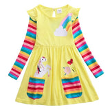 Girls' Unicorn Rainbow Flower Dress Yellow Kids' & Baby Clothing - Tophatter Daily Deals
