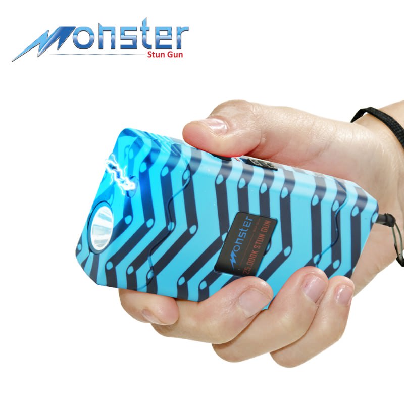 25 Million Volt Rechargeable Stun Gun With LED Light and Disable Pin Chevron - Tophatter's Guns'N'Weapons Store - FREE SHIPPING Collectible Weapons - Tophatter Daily Deals