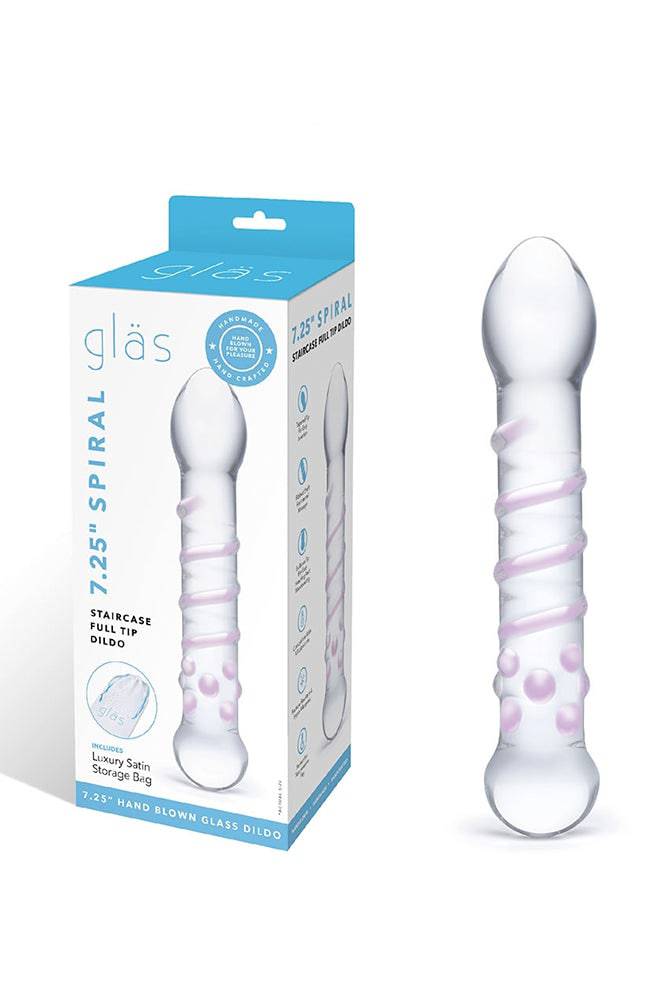 Gläs - Spiral Staircase - 7.25" Full Tip Dildo - Clear/Pink Sex Toy - Tophatter Daily Deals