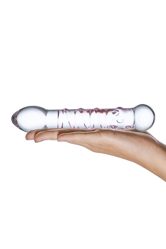 Gläs - Spiral Staircase - 7.25" Full Tip Dildo - Clear/Pink Sex Toy - Tophatter Daily Deals