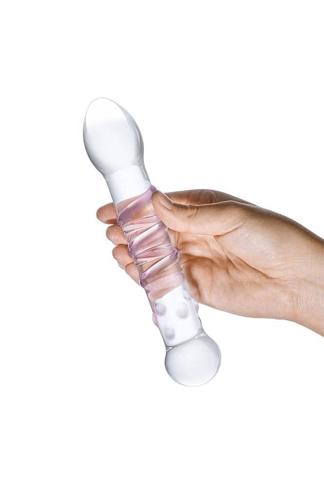 Gläs - Spiral Staircase - 7.25" Full Tip Dildo - Clear/Pink Sex Toy - Tophatter Daily Deals