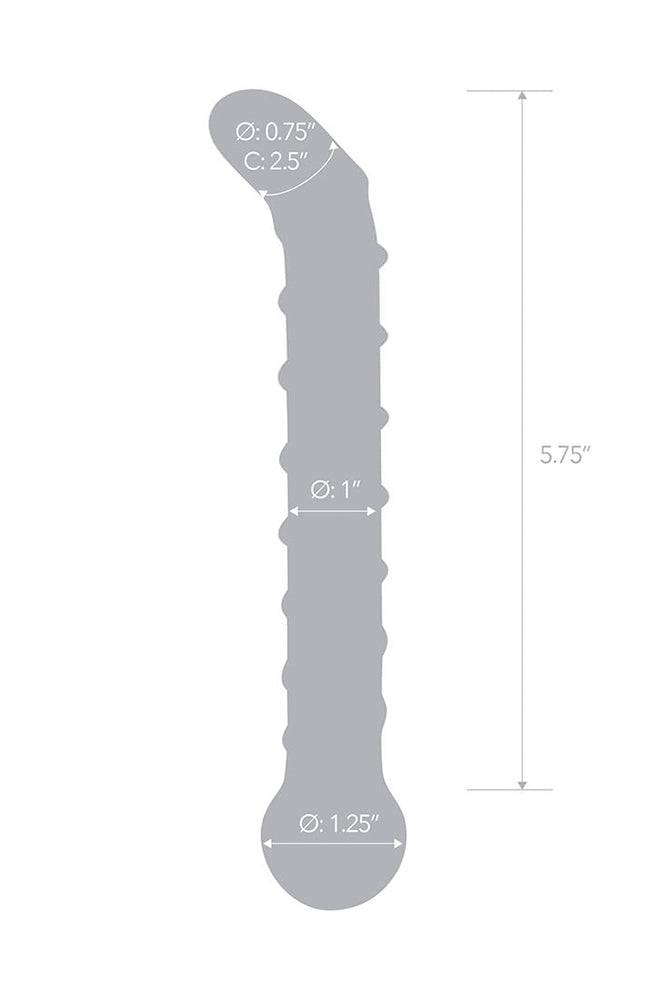 Gläs - Mr. Swirly - 6.5" Textured G-Spot Glass Dildo - Clear/Blue Sex Toy - Tophatter Daily Deals