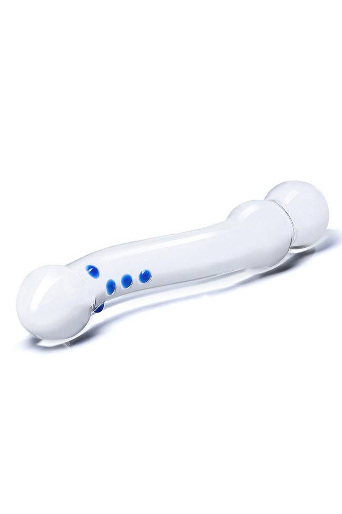 Gläs - Textured - 6" G-Spot Glass Dildo - Clear/Blue Sex Toy - Tophatter Daily Deals