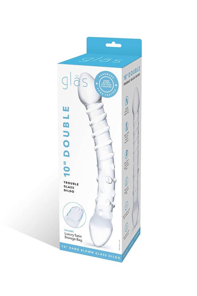 Gläs - Double Trouble - 10" Doubled Ended Glass Dildo - Clear Sex Toy - Tophatter Daily Deals