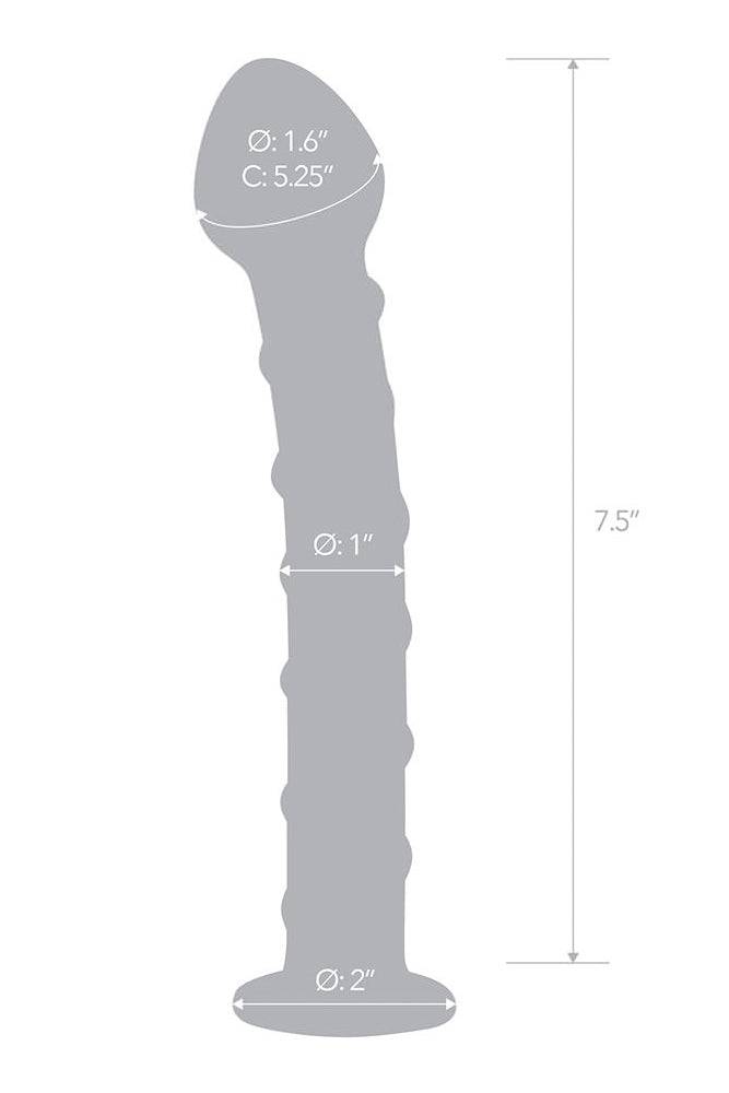 Gläs - Mr. Swirly - 8.25" Textured Glass Dildo - Clear/Red Sex Toy - Tophatter Daily Deals