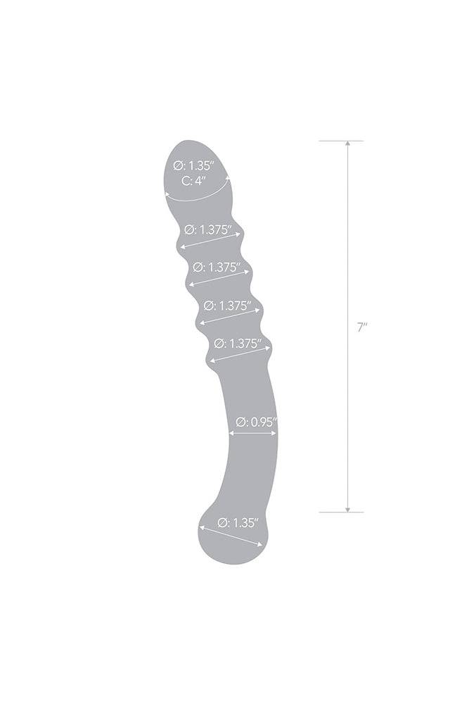 Gläs - Purple Rain - 9" Ribbed Glass Dildo - Purple Sex Toy - Tophatter Daily Deals