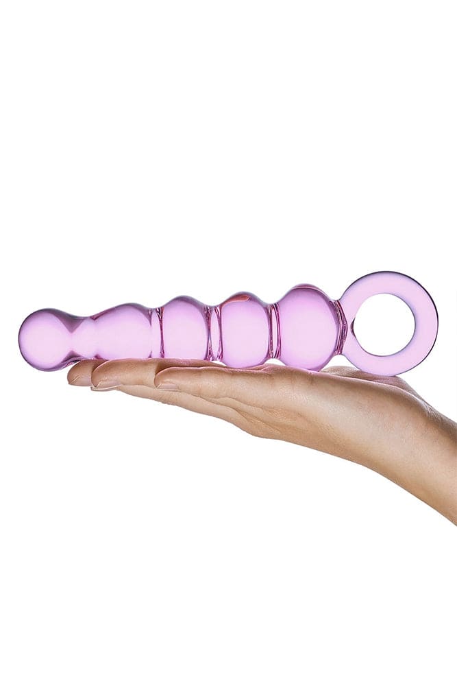 Gläs - Quintessence Anal Slider - 7.5" Beaded Glass Dildo - Pink Sex Toy - Tophatter Daily Deals