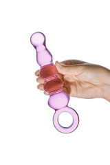 Gläs - Quintessence Anal Slider - 7.5" Beaded Glass Dildo - Pink Sex Toy - Tophatter Daily Deals