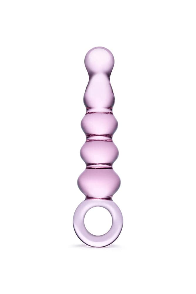 Gläs - Quintessence Anal Slider - 7.5" Beaded Glass Dildo - Pink Sex Toy - Tophatter Daily Deals