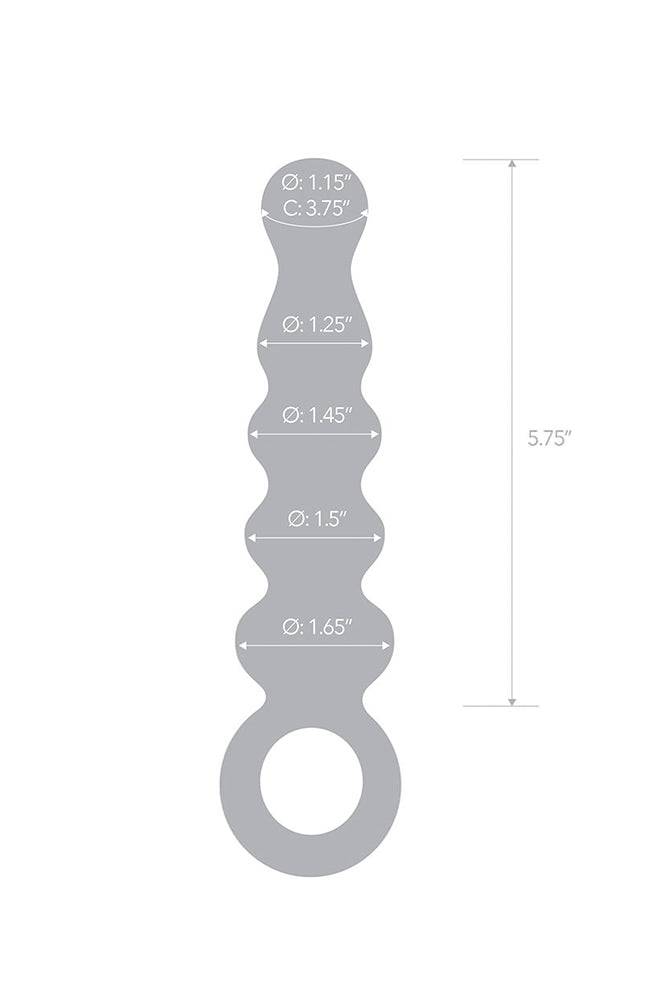 Gläs - Quintessence Anal Slider - 7.5" Beaded Glass Dildo - Pink Sex Toy - Tophatter Daily Deals