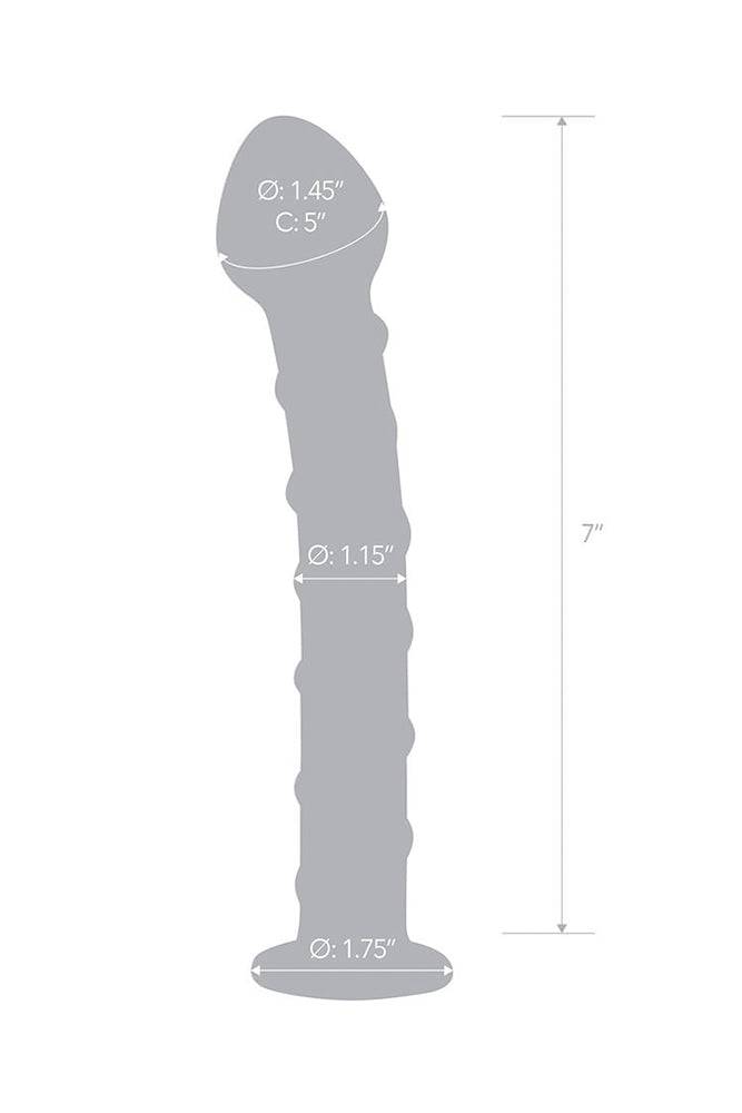 Gläs - Blue Spiral - 7.5" Glass Dildo - Blue/Clear Sex Toy - Tophatter Daily Deals