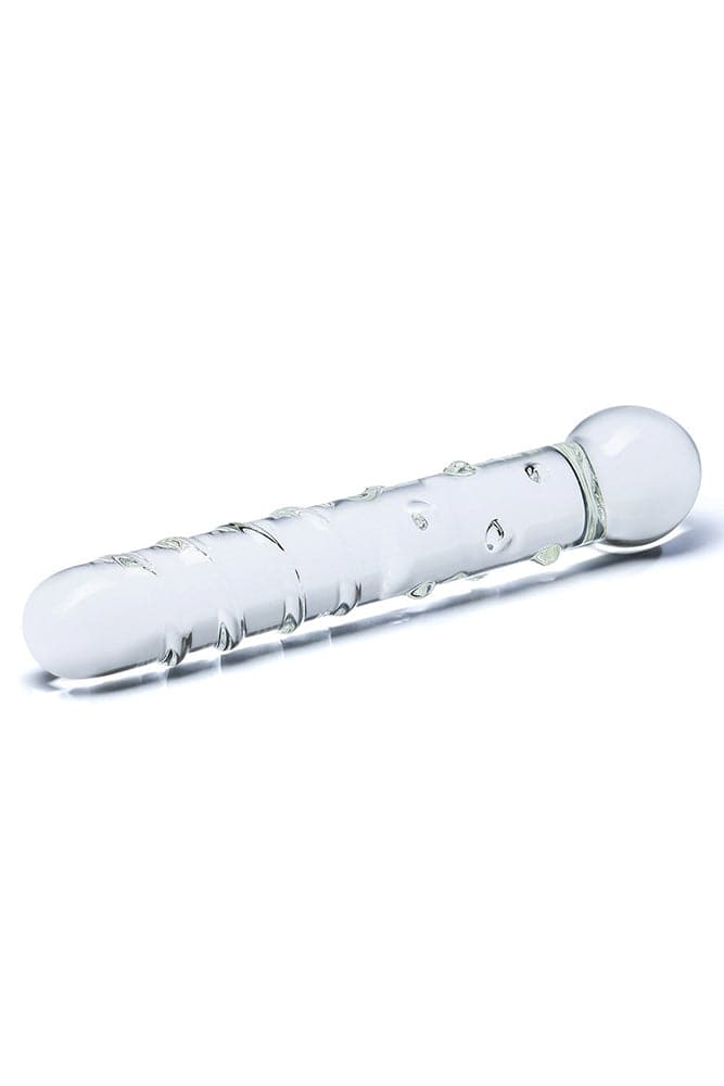 Gläs - Callisto - 7" Textured Glass Dildo - Clear Sex Toy - Tophatter Daily Deals