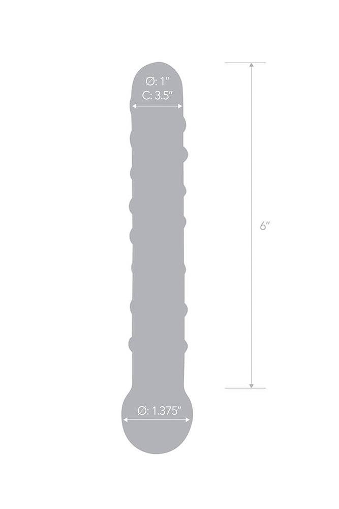 Gläs - Callisto - 7" Textured Glass Dildo - Clear Sex Toy - Tophatter Daily Deals