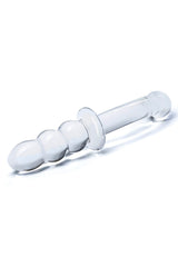 Gläs - Ribbed 8" G-Spot Double Ended Glass Dildo - Clear Sex Toy - Tophatter Daily Deals