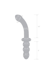 Gläs - Ribbed 8" G-Spot Double Ended Glass Dildo - Clear Sex Toy - Tophatter Daily Deals