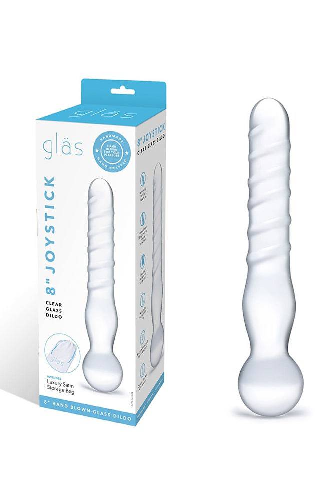 Gläs - Joystick - 8" Textured Glass Dildo - Clear Sex Toy - Tophatter Daily Deals