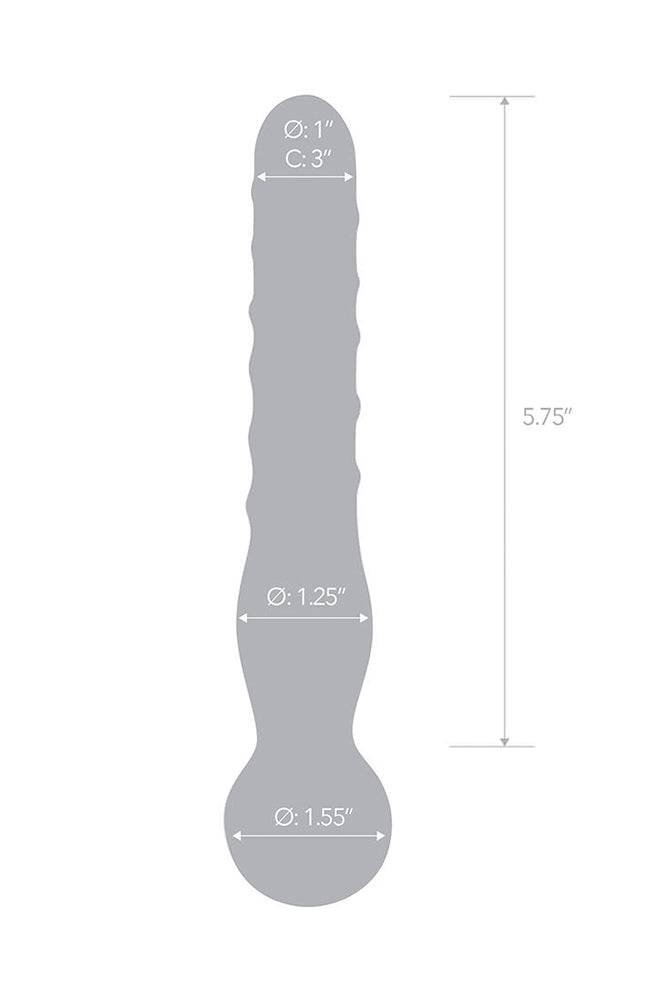 Gläs - Joystick - 8" Textured Glass Dildo - Clear Sex Toy - Tophatter Daily Deals