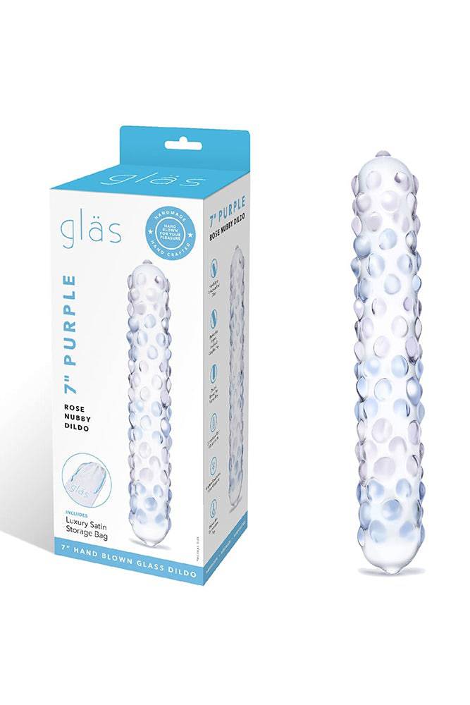 Gläs - Purple Rose - 7" Nubby Dildo - Clear Sex Toy - Tophatter Daily Deals