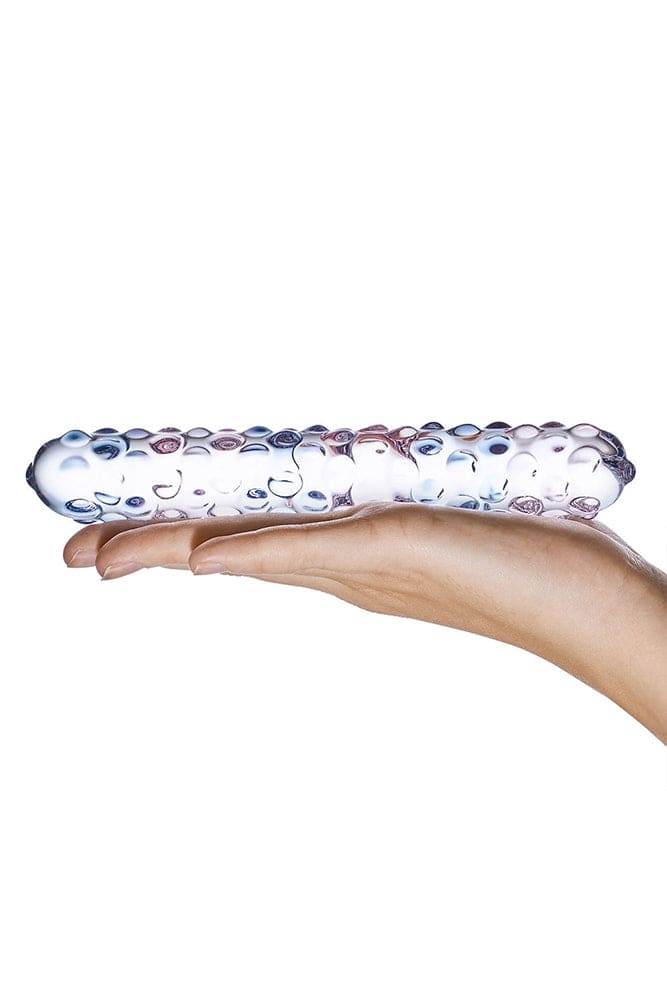 Gläs - Purple Rose - 7" Nubby Dildo - Clear Sex Toy - Tophatter Daily Deals