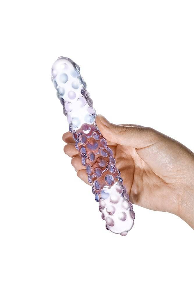 Gläs - Purple Rose - 7" Nubby Dildo - Clear Sex Toy - Tophatter Daily Deals