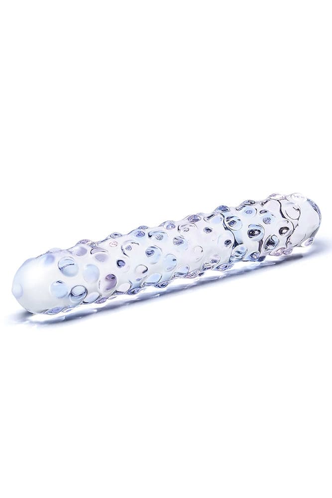 Gläs - Purple Rose - 7" Nubby Dildo - Clear Sex Toy - Tophatter Daily Deals