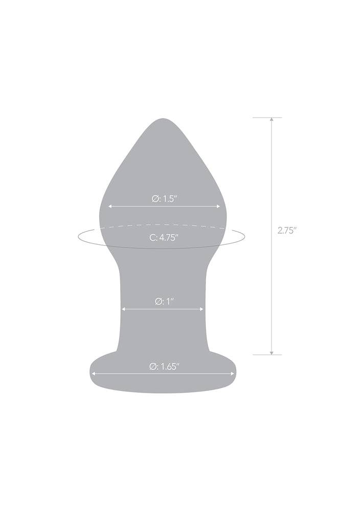 Gläs - Amethyst Rain - 3.25" Glass Butt Plug - Clear/Blue Sex Toy - Tophatter Daily Deals