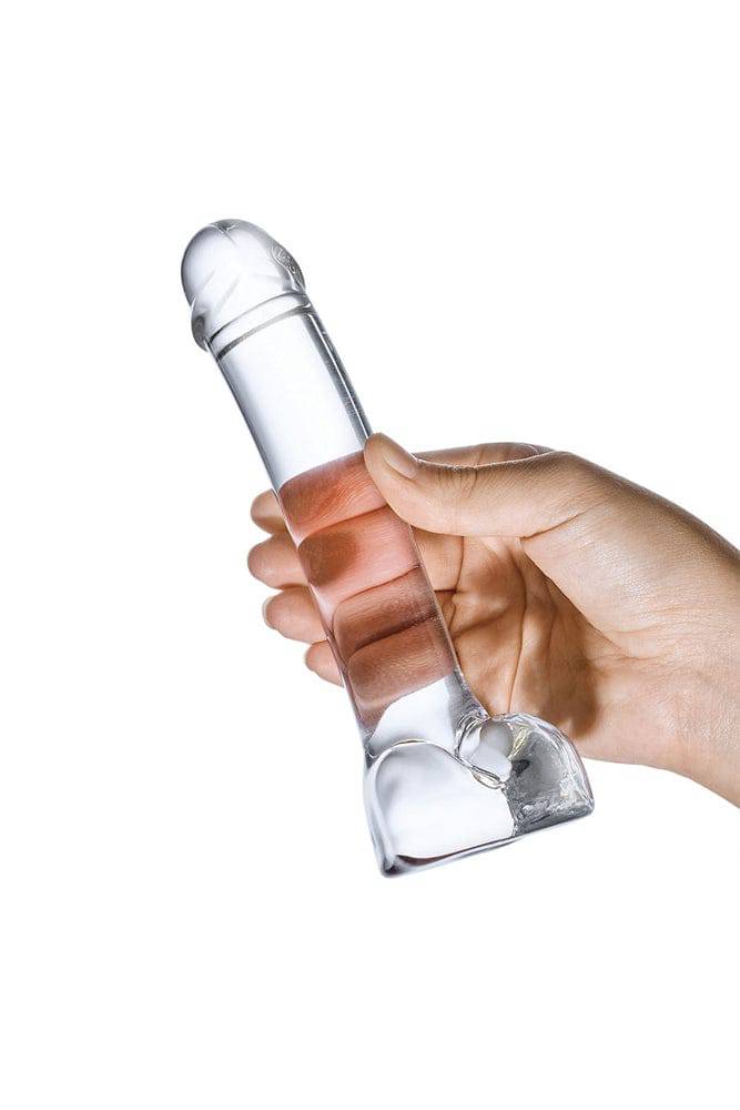 Gläs - Curved Realistic 7" Glass G-Spot Dildo - Clear Sex Toy - Tophatter Daily Deals