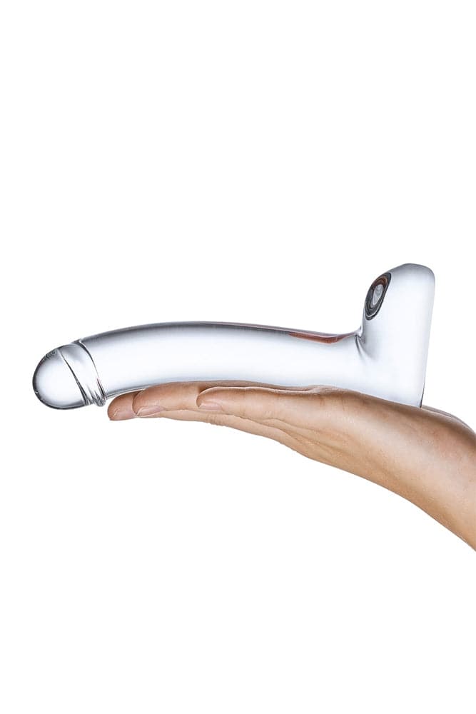 Gläs - Curved Realistic 7" Glass G-Spot Dildo - Clear Sex Toy - Tophatter Daily Deals