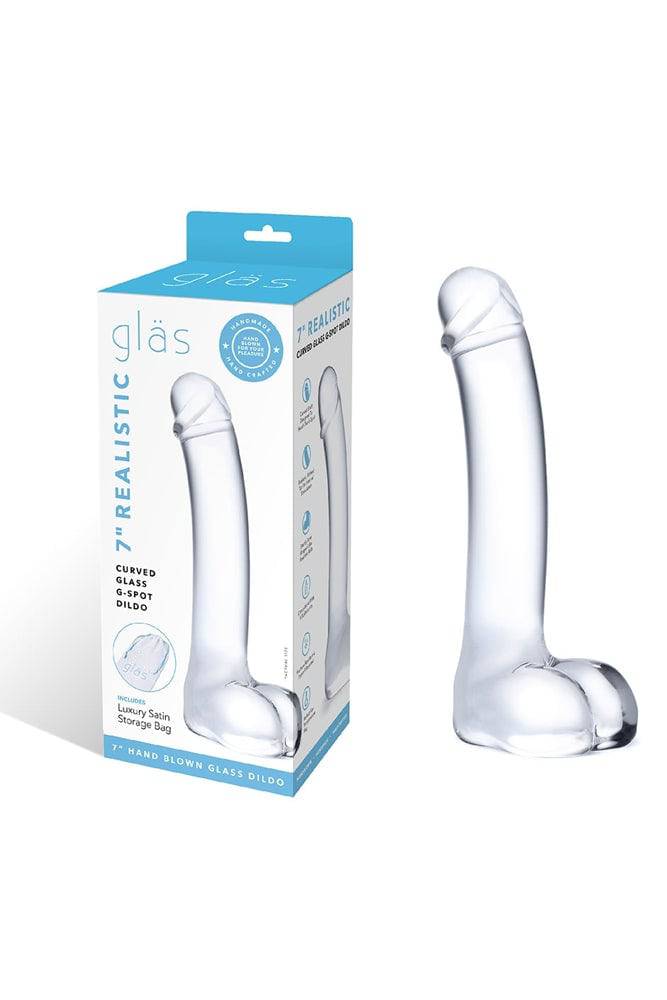 Gläs - Curved Realistic 7" Glass G-Spot Dildo - Clear Sex Toy - Tophatter Daily Deals