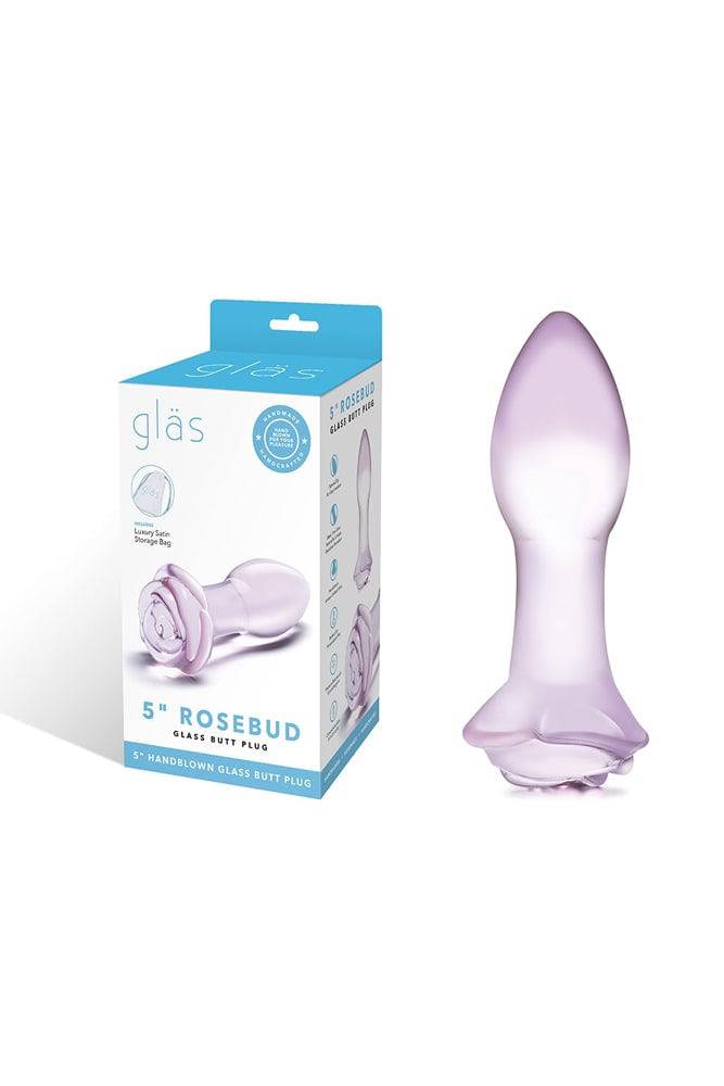 Gläs - Rosebud - 5" Glass Butt Plug - Pink Sex Toy - Tophatter Daily Deals